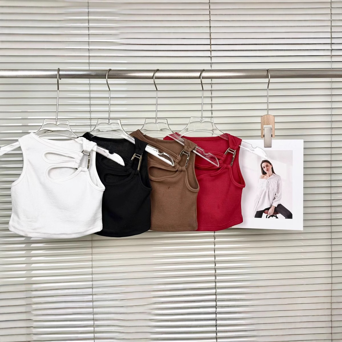 Tank Top Ribbed - キッズガールズノースリーブリブ編みクロップタンクトップス無地ベーシックスリムフィットクロップドベストサマーカジュアル子供用クロップキャミソール