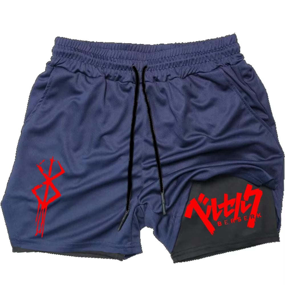 2 in 1コンプレッションショーツ メンズ ジム ワークア - Compression Shorts Athletes のレビューと価格