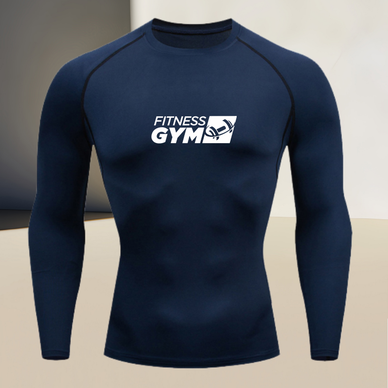 メンズラウンドネック長袖ジムワークアウトコンプレッションシャ - Base Layer Top のレビューと価格