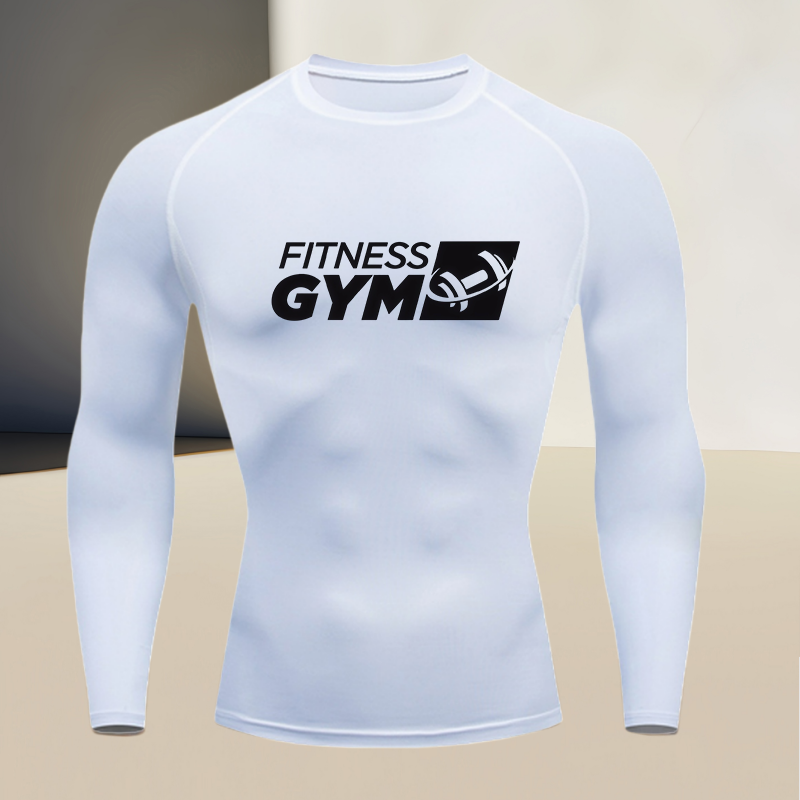 メンズラウンドネック長袖ジムワークアウトコンプレッションシャ - Base Layer Top のレビューと価格