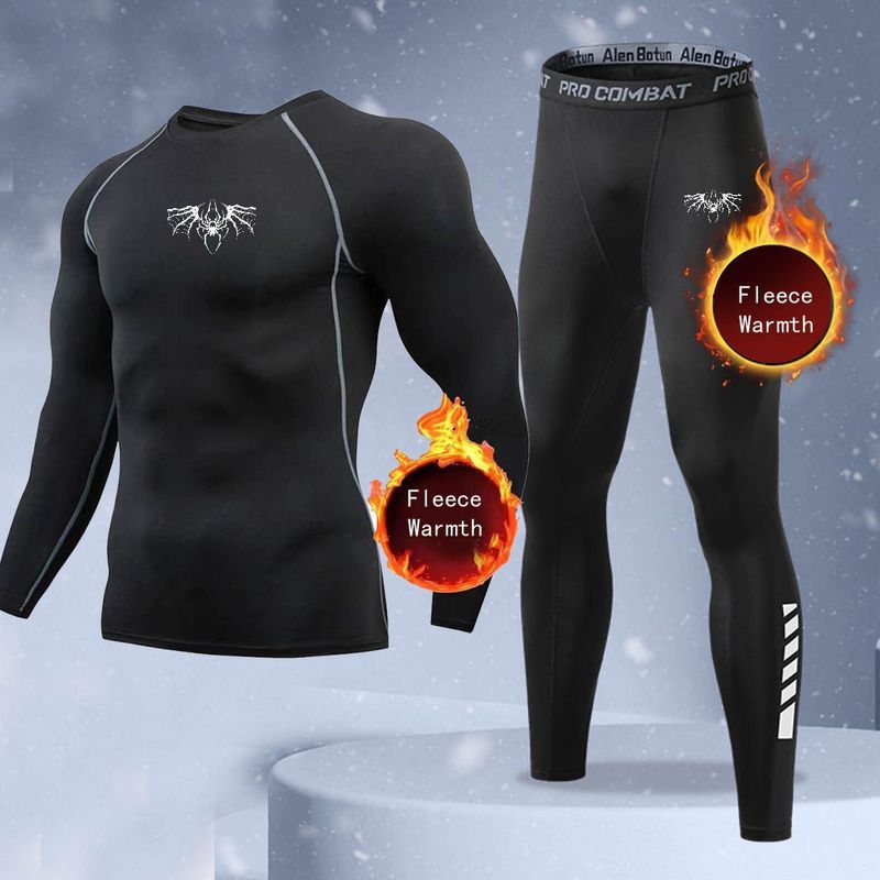 新作2ピース冬用保温メンズ下着セット フリースサーマルアンダ - Thermal Long John のレビューと価格