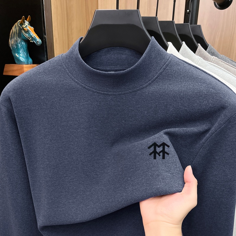 メンズ保温秋冬プリントTシャツ ファッション快適長袖Oネック - Base Layer Top のレビューと価格