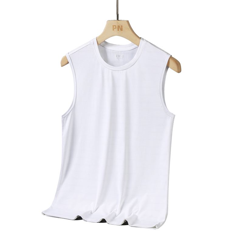 夏の新高品質アイスシルク速乾性ラウンドネックキャミソール T - Sleeveless Undershirt のレビューと価格